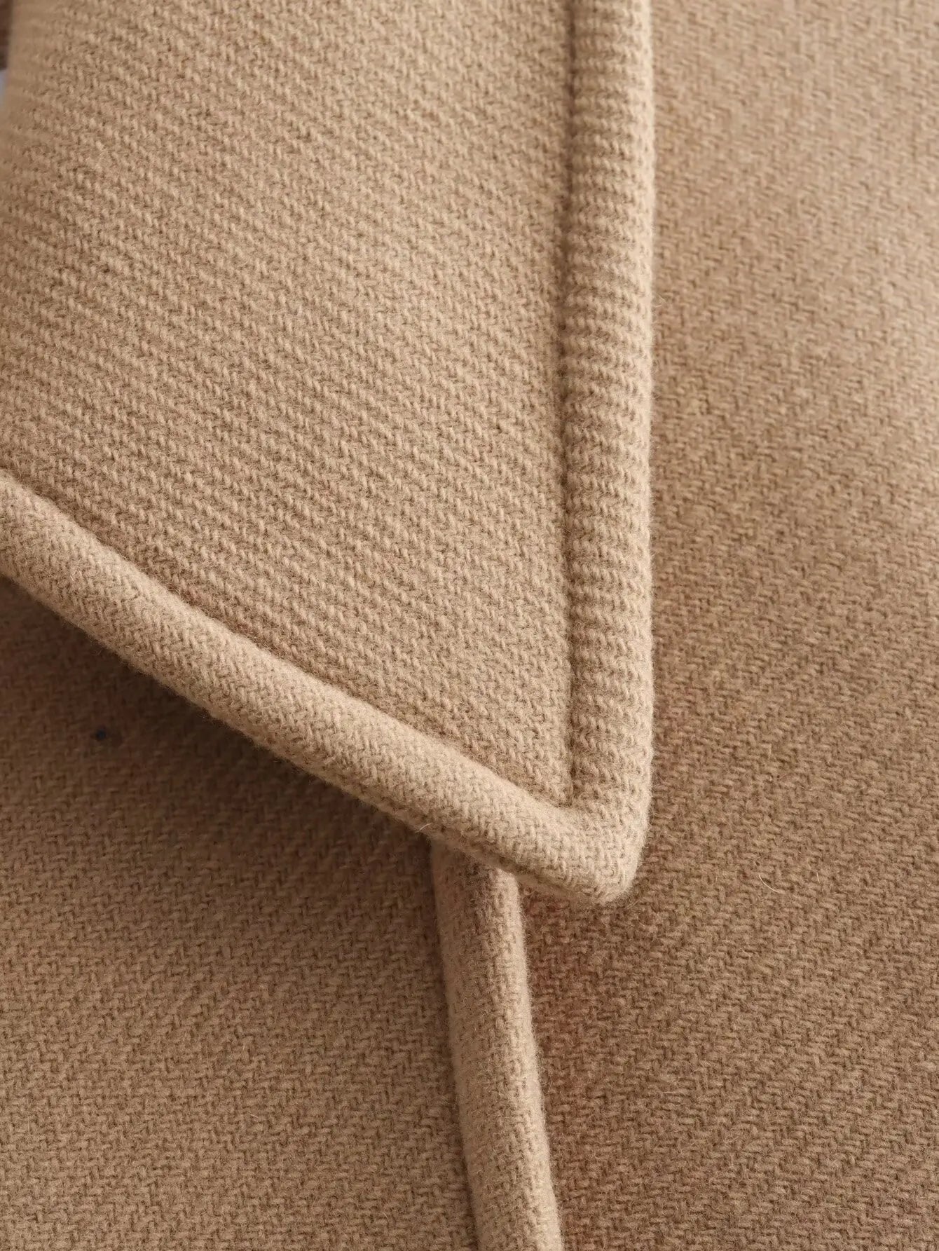 Evelyn Women's Wool Coat - Mid-Length, Camel